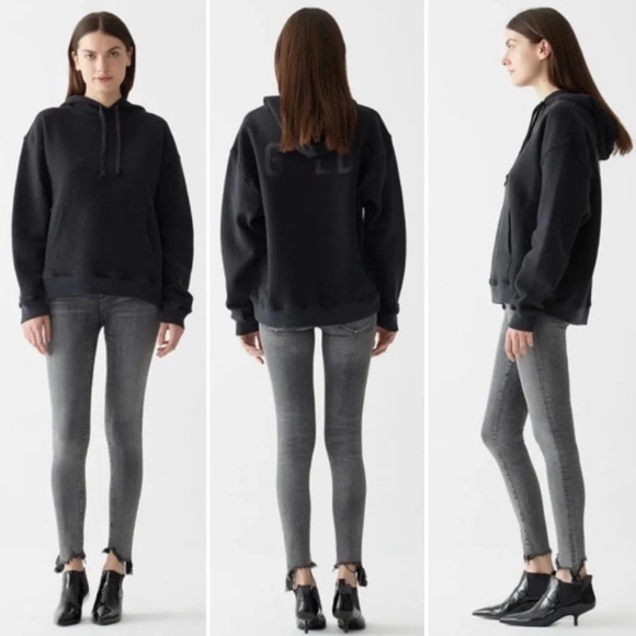 Agolde Sophie High Rise Amplify Black Wash Distressed Jeans Size 26 - Picture 1 of 8